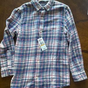 Boys plaid flannel vineyard vines